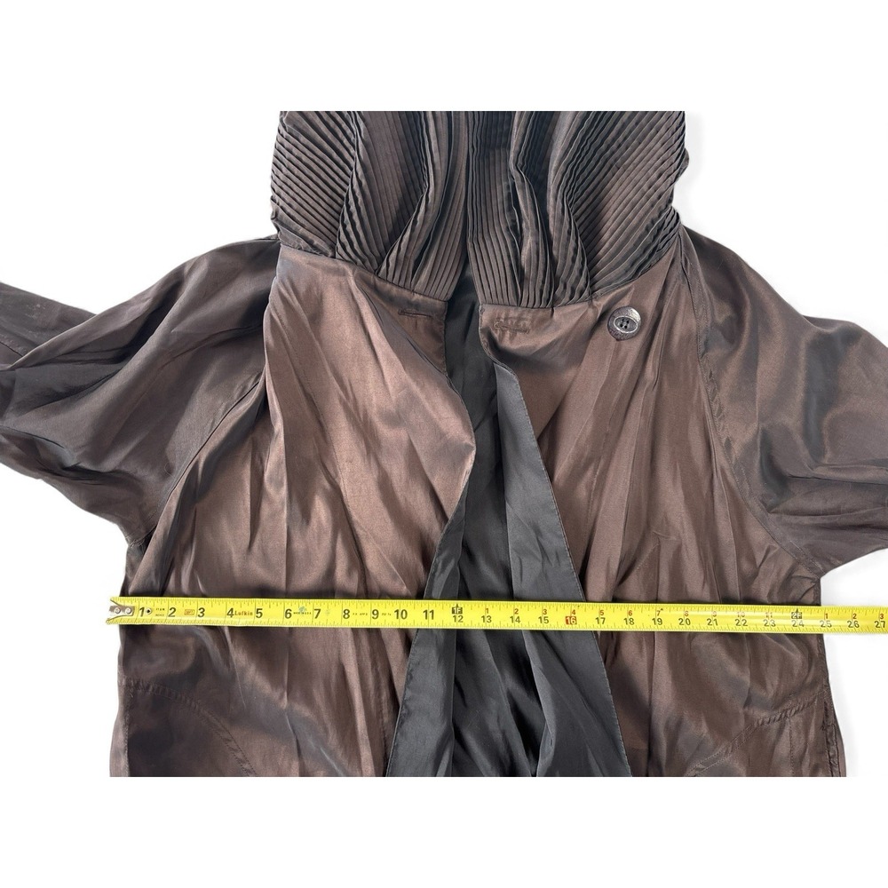 Mycra Pac Donatella Reversible Raincoat Womens Small Accordion Hood Black Brown - Picture 2 of 10